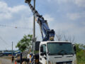 전신주 작업